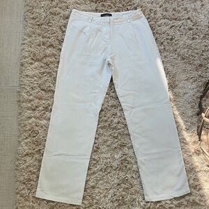 Brandy‎ Melville Women's Linen Blend Cream Chinos